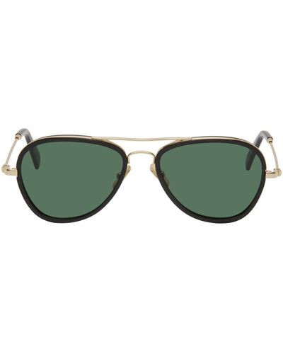 Totême Toteme Black & Gold 'the Aviators' Sunglasses - Green