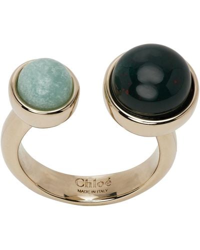 Chloé Gold & Blue Zodiac Ring - Metallic