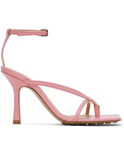 Bottega Veneta Stretch Heeled Sandals - Pink