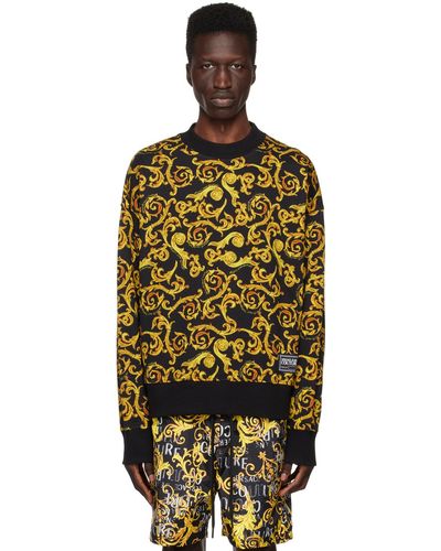 Versace Jeans Couture Black & Gold Sketch Couture Sweatshirt