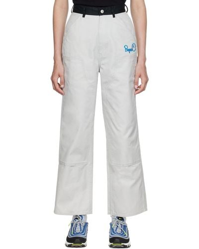 A Bathing Ape Painter Trousers - White