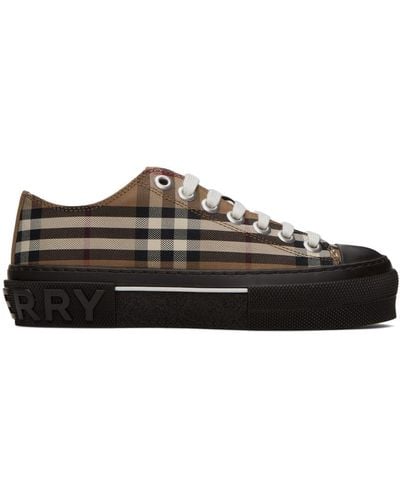 Burberry Check Sneakers - Black