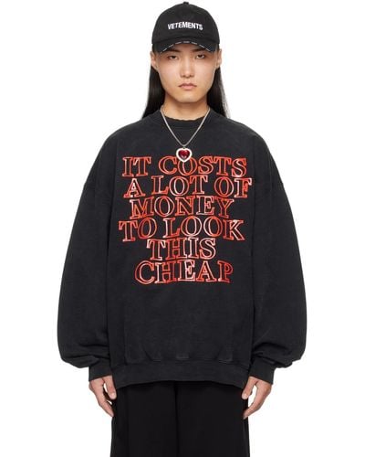 Vetements Very Expensive スウェットシャツ - ブラック