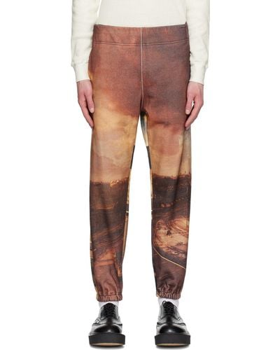 Undercover Brown Printed Sweatpants - Multicolor