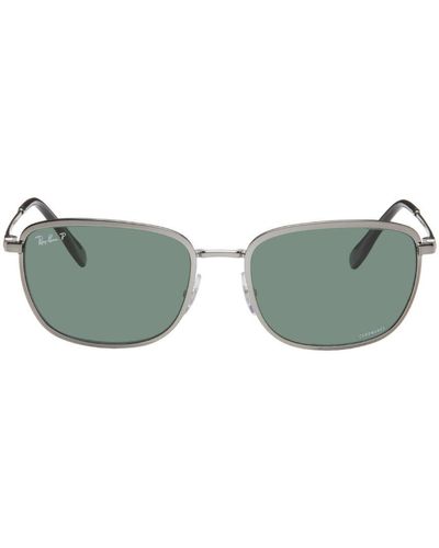 Ray-Ban Silver Chromance Sunglasses - Green