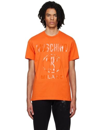 Moschino T-shirt à image - Orange