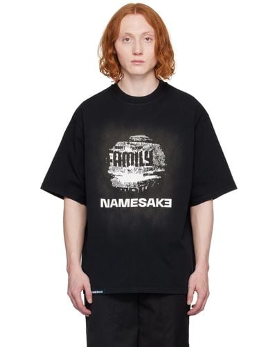 NAMESAKE Reverse Sava Ball Splash Tシャツ - ブラック