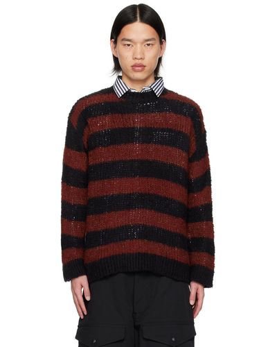 Junya Watanabe Striped Sweater - Red