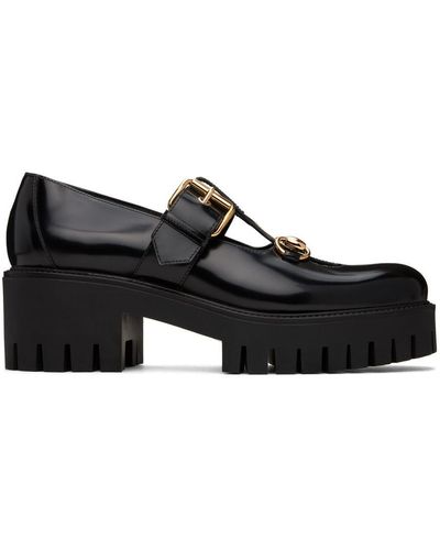 Gucci Horsebit-detail Leather Loafers - Black