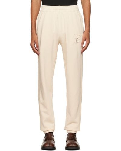 LUAR Embroide Lounge Trousers - Natural