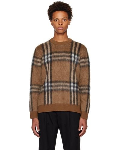 Burberry Brown Check Jumper - Black