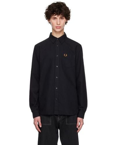 Fred Perry Oxford Shirt - Black