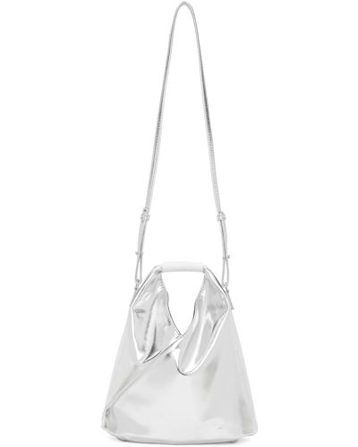 MM6 by Maison Martin Margiela Silver Faux-leather Xs Micro Triangle Tote - Metallic