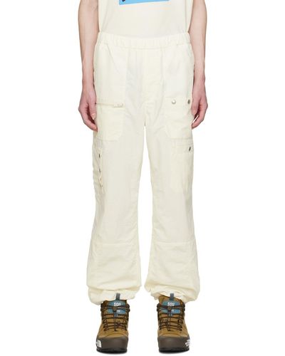 Undercover Off-white Crinkled Cargo Trousers