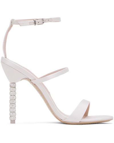 Sophia Webster Off-white Rosalind Crystal Heeled Sandals