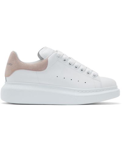 Alexander McQueen White And Pink Oversized Trainers