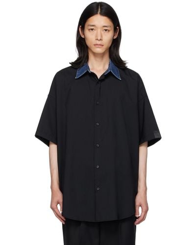 N. Hoolywood Paneled Shirt - Black