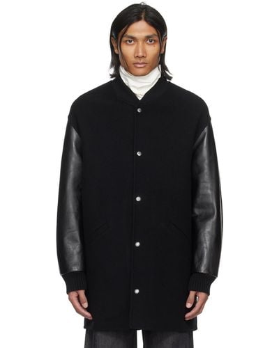 Jil Sander Black Paneled Coat