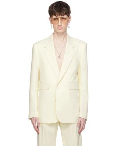 Dolce & Gabbana オフホワイト シングルジャケット - ナチュラル