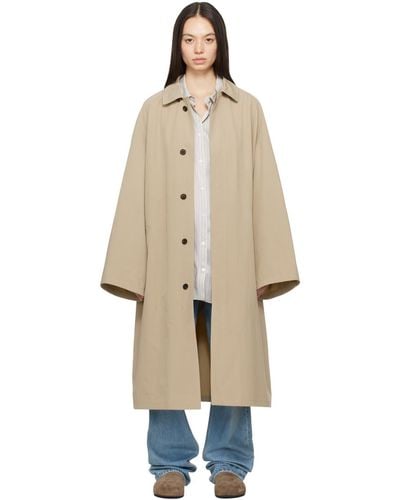 The Row Taupe Flemming Trench Coat - Natural