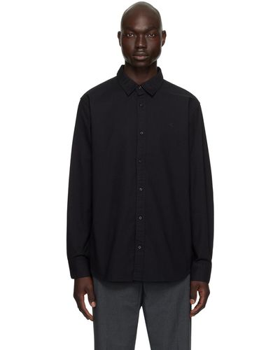 Calvin Klein Chemise noire à logo brodé