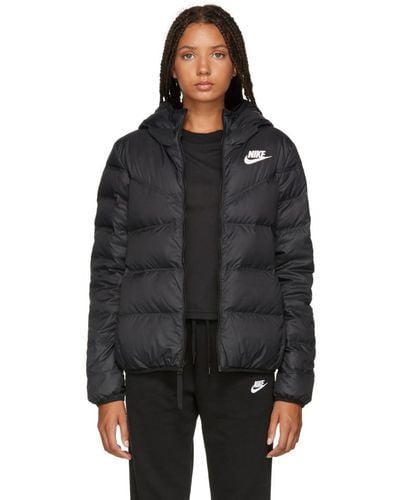 Nike Sportswear Windrunner Down Fill Jacket Reversible (black/white/white) Coat
