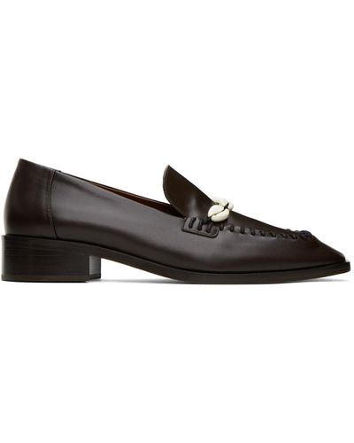 Wales Bonner Brown Shell Loafers - Black