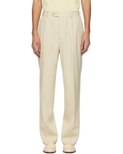 AURALEE Two-tuck Trousers - Natural