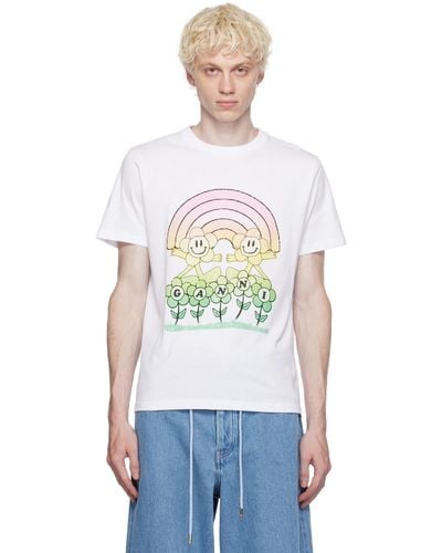 Ganni White Printed T-shirt - Multicolor