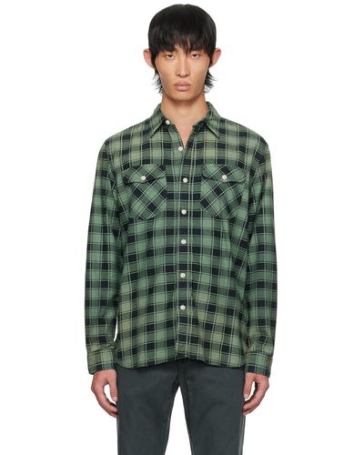 RRL Check Shirt - Green