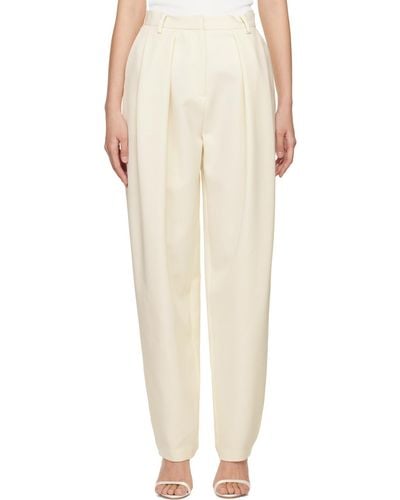 Magda Butrym Off-white Tapered Pants - Natural