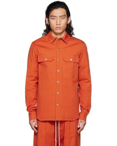 Rick Owens Outershirt Jacket - Orange