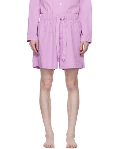 Tekla Stonewashed Pajama Shorts - Pink