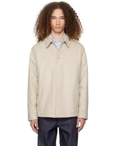 A.P.C. . Off-white New Alan Jacket - Natural