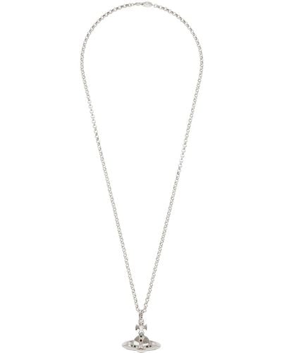Vivienne Westwood Silver Crystal Necklace - Black