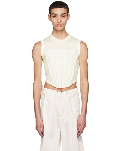 Dion Lee Off-white Corset Tank Top
