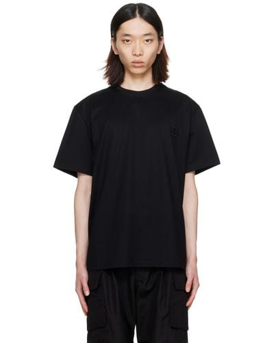 WOOYOUNGMI Black Embossed T-shirt
