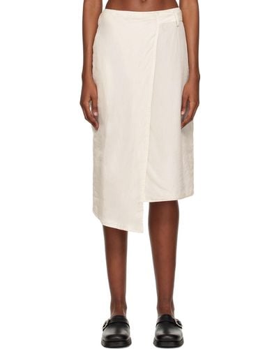 Our Legacy Off-white Work Midi Skirt - Natural