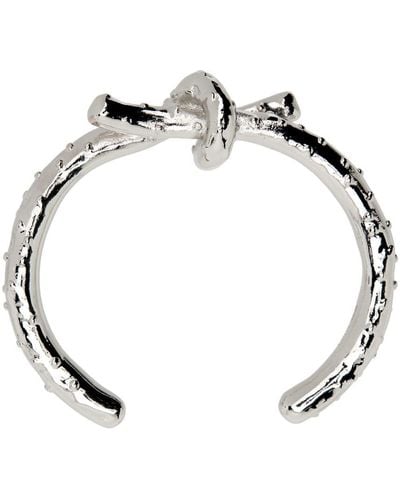 Acne Studios Bracelet axelia argenté à nœud - Métallisé