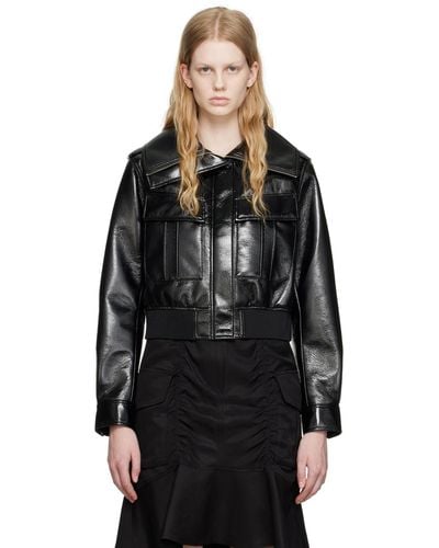 LVIR Glossed Faux-leather Jacket - Black