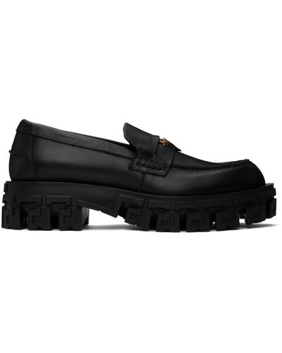 Versace Greca Portico Loafers - Black