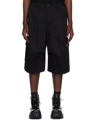 we11done Cargo Pocket Shorts - Black