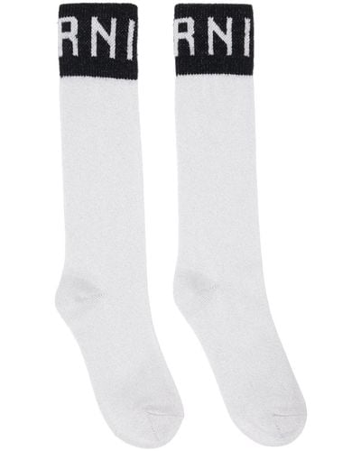 Marni Grey Mid-calf Socks - Black