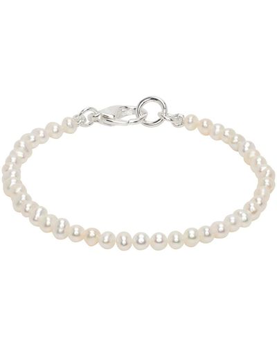 Hatton Labs Bracelet fin blanc à perles - Noir