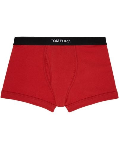 Tom Ford Red Jacquard Boxers