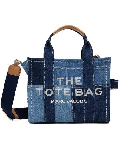 Marc Jacobs Petit cabas 'the tote bag' bleu en denim
