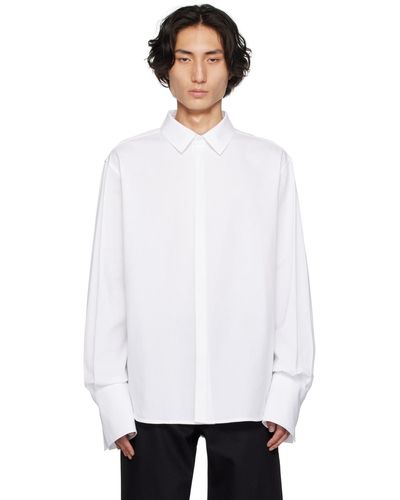 K.ngsley Spliced Sinder Shirt - White