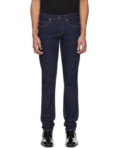 Tom Ford Jean droit indigo - Bleu