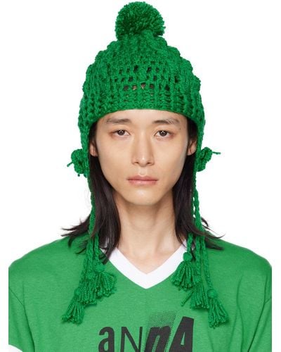 Anna Sui Ssense Exclusive Butterfly Beanie - Green