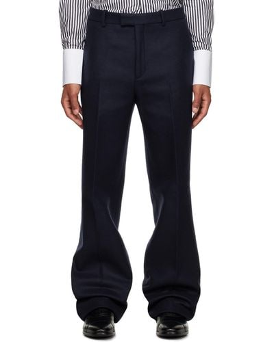 Ferragamo Navy Tailored Pants - Blue